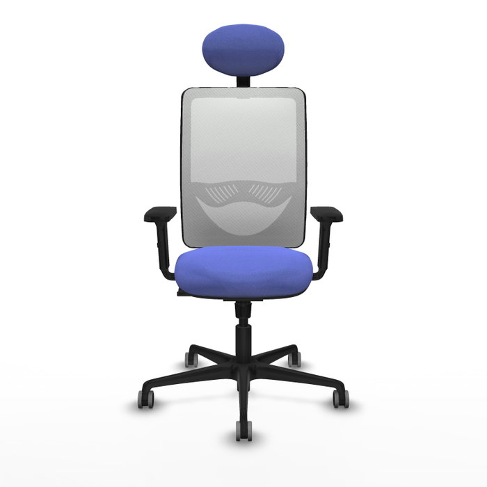 PIQUERAS Y CRESPO Silla de oficina Zulema con mecanismo Sincro, Azul claro y Blanco PIQUERAS Y CRESPO Silla de oficina Zulema con mecanismo Sincro, Azul claro y Blanco