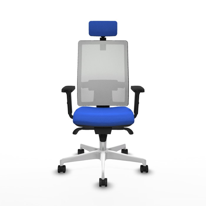 PIQUERAS Y CRESPO Silla de oficina Horna con mecanismo Sincro, Azul y Blanco PIQUERAS Y CRESPO Silla de oficina Horna con mecanismo Sincro, Azul y Blanco