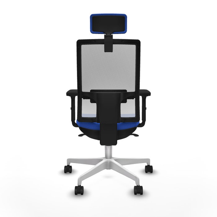PIQUERAS Y CRESPO Silla de oficina Horna con mecanismo Sincro, Azul y Blanco PIQUERAS Y CRESPO Silla de oficina Horna con mecanismo Sincro, Azul y Blanco