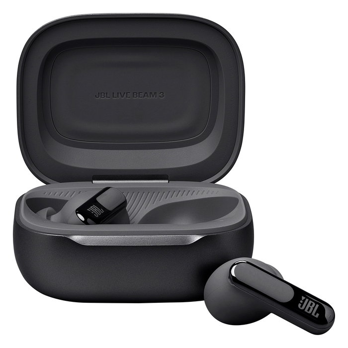 JBL Live Beam 3 - Auriculares Inalámbricos Bluetooth 5.2 Intraaurales, Negro, IP55 Resistente al Agua y Polvo, 24h de Autonomía, Carga Rápida USB-C