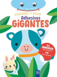 YOYO, Coloreo y pego adhesivos gigantes. Vaca - YOYO