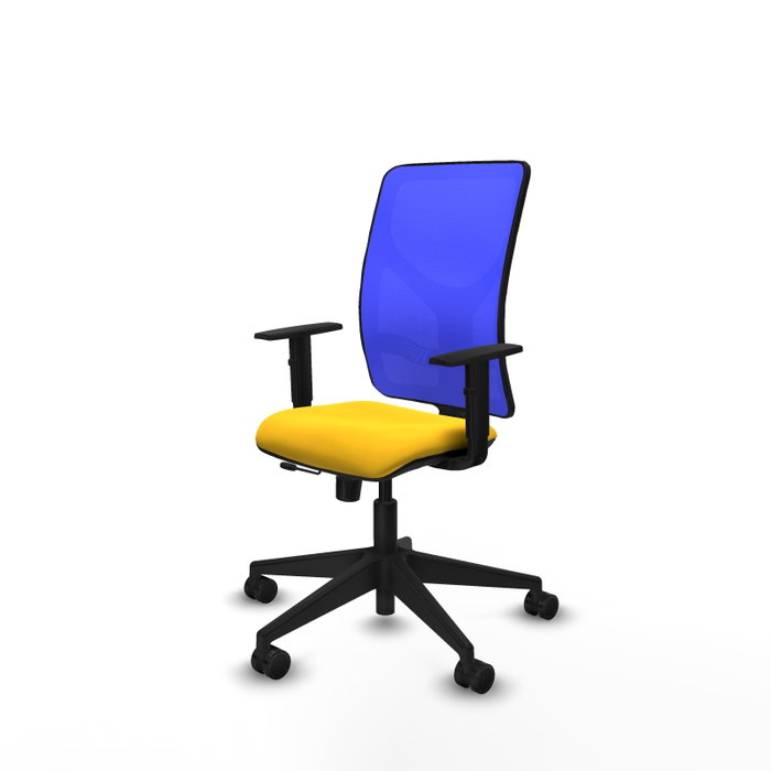 PIQUERAS Y CRESPO Silla de oficina Motilla con mecanismo Sincro/Traslack, Amarillo y Azul PIQUERAS Y CRESPO Silla de oficina Motilla con mecanismo Sincro/Traslack, Amarillo y Azul