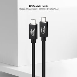 NANOCABLE CABLE USB 4 GEN3x2 40Gbps 5A/240W, USB-C M/M 1 M