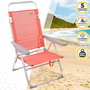 Color Baby Silla Playa Plegable Aluminio Flamingo 5 Posiciones Textilene 48x57x99 cm