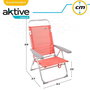 Color Baby Silla Playa Plegable Aluminio Flamingo 5 Posiciones Textilene 48x57x99 cm