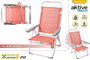 Color Baby Silla Playa Plegable Aluminio Flamingo 5 Posiciones Textilene 48x57x99 cm