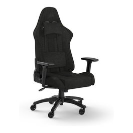 Corsair TC100 RELAXED Silla Gaming, Asiento y Respaldo Acolchados en Tela, Color Negro