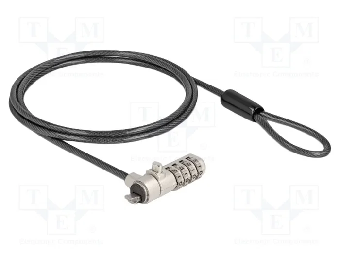 DeLOCK 20967 Candado con combinación para portátil con ranura HP Nano Slot y cable de acero al carbón DeLOCK 20967 Candado con combinación para portátil con ranura HP Nano Slot y cable de acero al carbón
