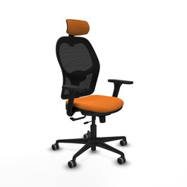 PIQUERAS Y CRESPO Silla de oficina Jorquera Naranja y Negro