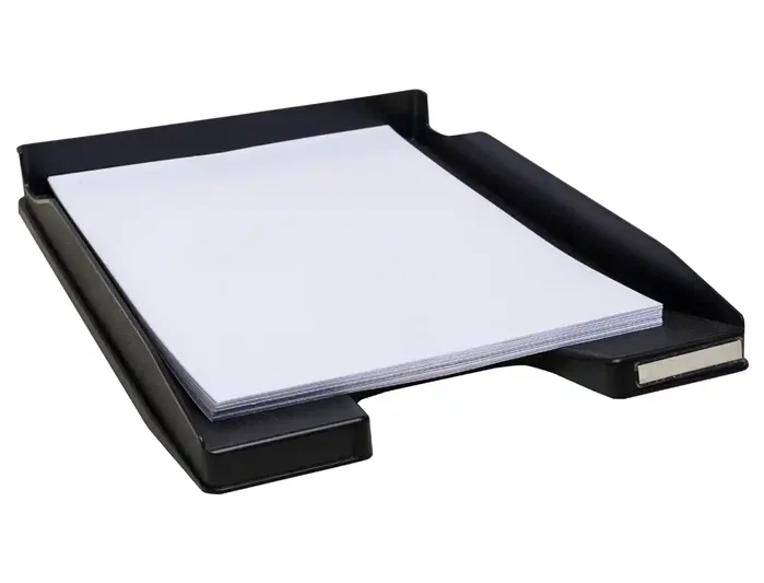 Exacompta Bandeja Sobremesa Midi Combo Plástico Negro 346x255x65 mm