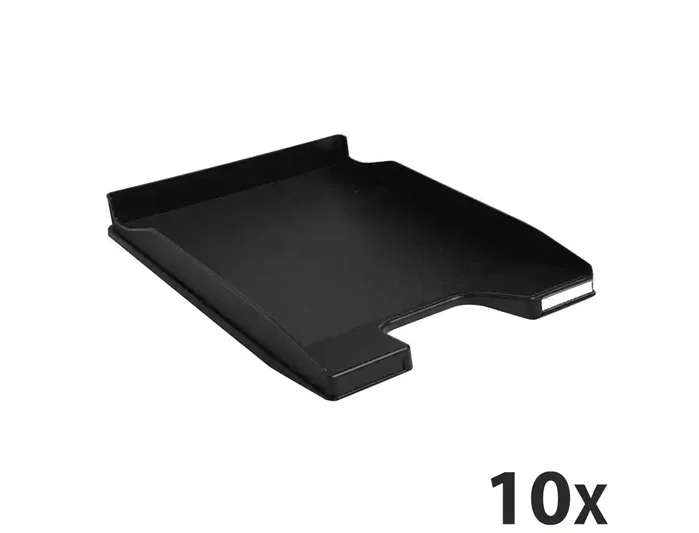 Exacompta Bandeja Sobremesa Midi Combo Plástico Negro 346x255x65 mm
