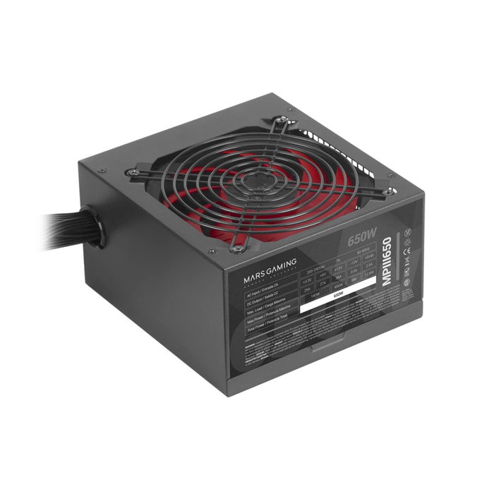 Mars Gaming MPIII650 650W Negro y Rojo