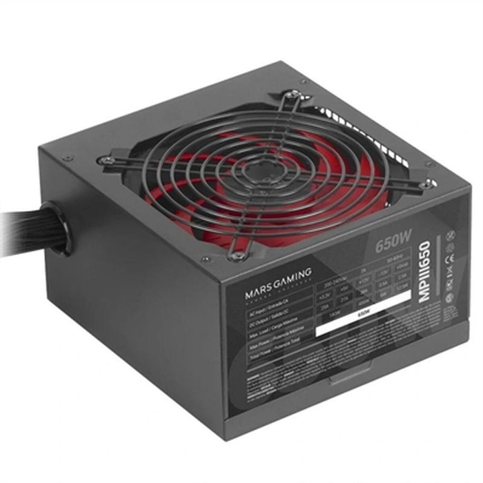 Mars Gaming MPIII650 650W Negro y Rojo