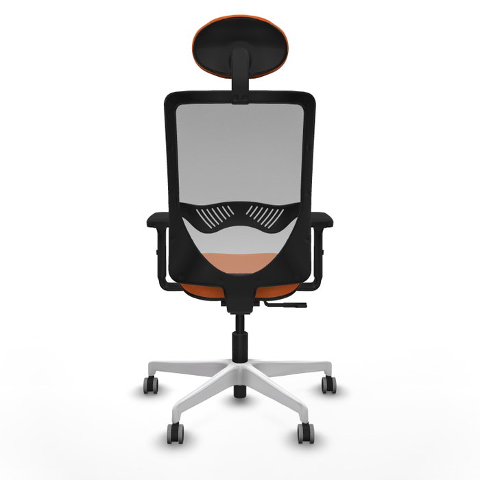 PIQUERAS Y CRESPO Silla de oficina Zulema con mecanismo Sincro, Naranja y Gris