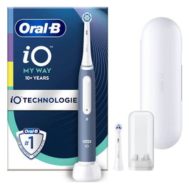 Oral-B Cepillo de Dientes Eléctrico iO My Way Azul con 2 Cabezales, 4 Modos (Diario/Sensible/Súper Sensible/Blanqueador), Batería Recargable para Adolescentes desde 10 Años