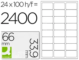 Q-connect Etiqueta adhesiva KF10639 66x33,9 mm DIN A4
