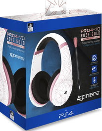 4 Gamers Stereo Gaming Headset PRO4-70 Rose Gold/White (PS5)