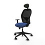 PIQUERAS Y CRESPO Silla de oficina Alocén con mecanismo Sincro, Azul marino y Negro