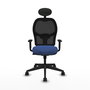 PIQUERAS Y CRESPO Silla de oficina Alocén con mecanismo Sincro, Azul marino y Negro