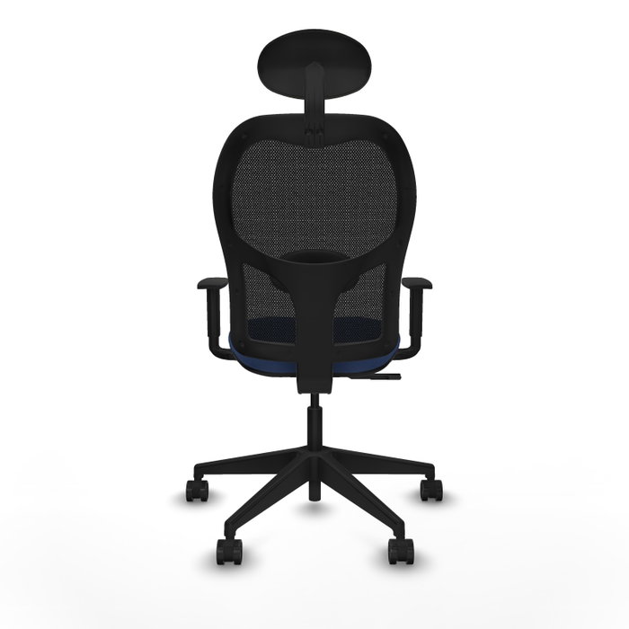 PIQUERAS Y CRESPO Silla de oficina Alocén con mecanismo Sincro, Azul marino y Negro