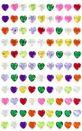 GRAFOPLAS Blíster de Figuras Adhesivas de Cristal Corazones Surtidos