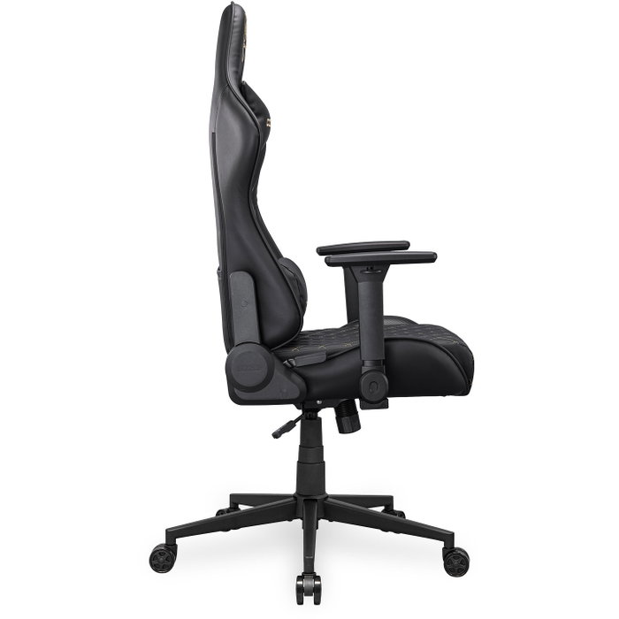 Cougar Armor One V2 Gaming-Stuhl Gold, Silla Gamer con Respaldo Acolchado, Asiento de Cuero/PVC, Negro, Ajuste 4D, 120 kg, CGR-AO2-GLB
