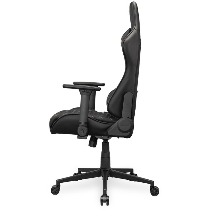 Cougar Armor One V2 Gaming-Stuhl Gold, Silla Gamer con Respaldo Acolchado, Asiento de Cuero/PVC, Negro, Ajuste 4D, 120 kg, CGR-AO2-GLB