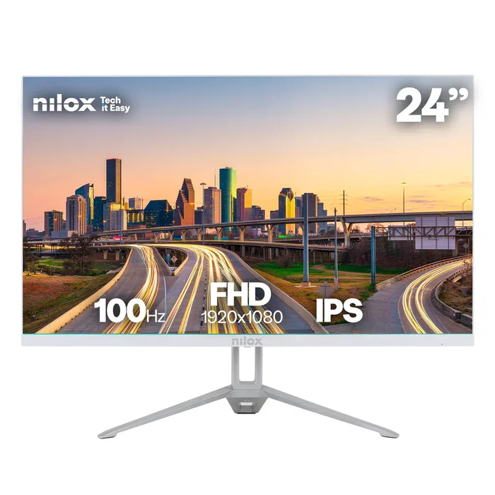 Nilox NXM24FHD100W Monitor Gaming 23.8" IPS, Full HD 1920x1080, 100 Hz, 5 ms, Blanco, Altavoces 2x2W, HDMI, VGA, Montaje VESA Nilox NXM24FHD100W Monitor Gaming 23.8" IPS, Full HD 1920x1080, 100 Hz, 5 ms, Blanco, Altavoces 2x2W, HDMI, VGA, Montaje VESA