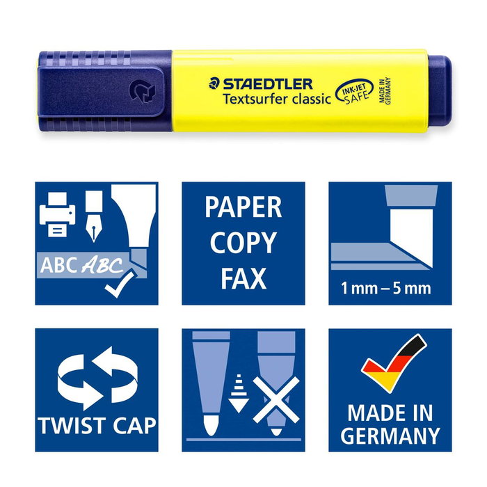 Staedtler Textsurfer Classic Marcador Fluorescente Turquesa (Set de 10) Staedtler Textsurfer Classic Marcador Fluorescente Turquesa (Set de 10)
