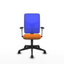 PIQUERAS Y CRESPO Silla de oficina Motilla con mecanismo Sincro, Naranja y Azul