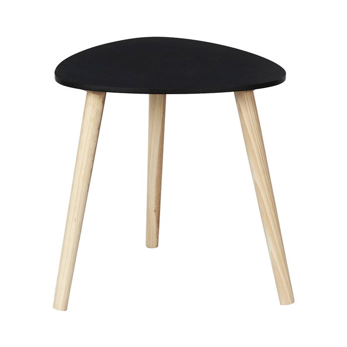 Home Deco Factory Mesa Auxiliar Shelly Negra Home Deco Factory Mesa Auxiliar Shelly Negra