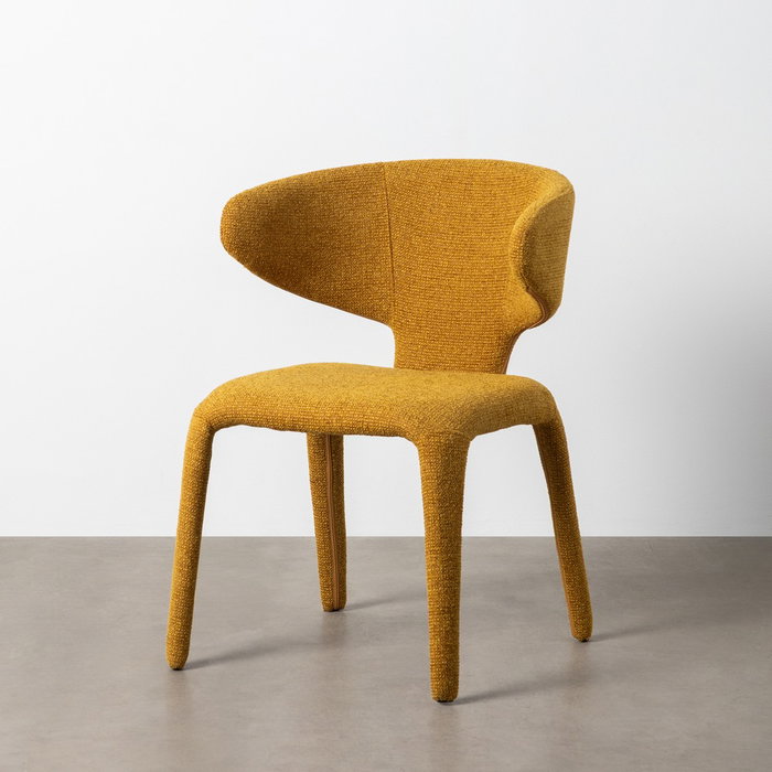 Silla Jaspeado Mostaza Tejido Contract 58 X 60 X 81 cm (Set de 2)