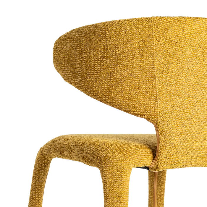 Silla Jaspeado Mostaza Tejido Contract 58 X 60 X 81 cm (Set de 2)