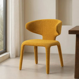 Silla Jaspeado Mostaza Tejido Contract 58 X 60 X 81 cm (Set de 2)