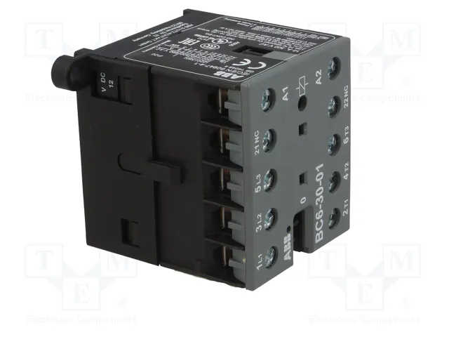 ABB BC6 3-polar Contactor 12VDC 9A