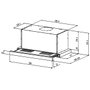 Cecotec Bolero Flux TLT 605501 Campana Extractora Telescópica 60cm Cristal Blanco
