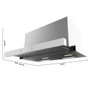 Cecotec Bolero Flux TLT 605501 Campana Extractora Telescópica 60cm Cristal Blanco