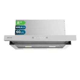 Cecotec Bolero Flux TLT 605501 Campana Extractora Telescópica 60cm Cristal Blanco