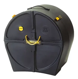 HARDCASE Estuche Bombo 22" (Con Ruedas) para Batería Profesional