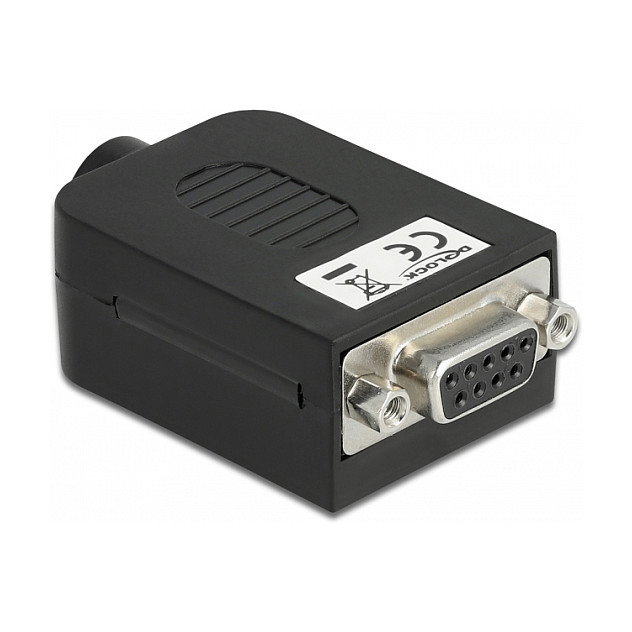 DeLOCK 66265 Conector D-Sub9 Hembra a Bloque de Terminales con Carcasa