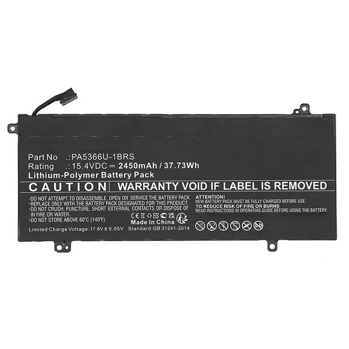 CoreParts Batería para Toshiba Dynabook Satellite Pro L50 y serie L50-G, 37.73Wh, 15.4V, 2450mAh, Negra CoreParts Batería para Toshiba Dynabook Satellite Pro L50 y serie L50-G, 37.73Wh, 15.4V, 2450mAh, Negra
