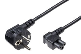 MicroConnect Cable de Alimentación Schuko Acodado - C5 Acodado, 5m