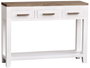 Mesa auxiliar DKD Home Decor Blanco Marrón Acacia Madera de mango 110 x 30 x 80 cm