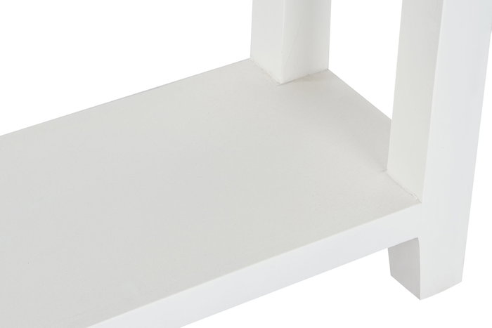 Mesa auxiliar DKD Home Decor Blanco Marrón Acacia Madera de mango 110 x 30 x 80 cm Mesa auxiliar DKD Home Decor Blanco Marrón Acacia Madera de mango 110 x 30 x 80 cm