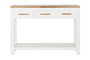 Mesa auxiliar DKD Home Decor Blanco Marrón Acacia Madera de mango 110 x 30 x 80 cm