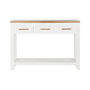 DKD Home Decor Consola Daniela Colección Urban en Madera de Mango y Acacia, Blanco y Marrón