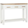 DKD Home Decor Consola Daniela Colección Urban en Madera de Mango y Acacia, Blanco y Marrón