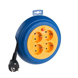 Solera Enrollacables 03 m 3g 1,50 mm² 4 Tomas T/TL Protector Térmico 250V 16A