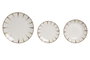 DKD Home Decor Set de Vajilla de 18 Piezas de Porcelana Verde y Blanco
