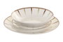 DKD Home Decor Set de Vajilla de 18 Piezas de Porcelana Verde y Blanco